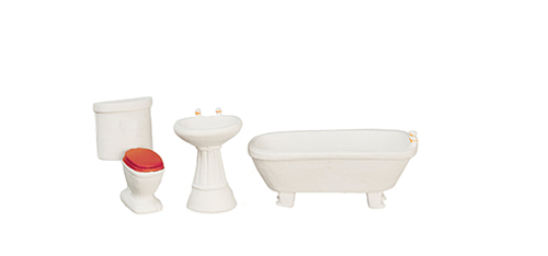 1/2" Scale  Bathroom Set, 3 pc